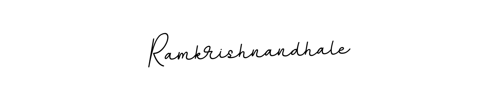 Use a signature maker to create a handwritten signature online. With this signature software, you can design (BallpointsItalic-DORy9) your own signature for name Ramkrishnandhale. Ramkrishnandhale signature style 11 images and pictures png