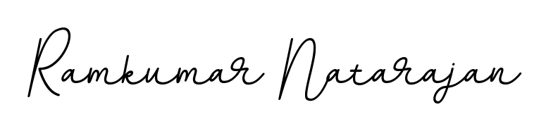 This is the best signature style for the Ramkumar Natarajan name. Also you like these signature font (BallpointsItalic-DORy9). Mix name signature. Ramkumar Natarajan signature style 11 images and pictures png