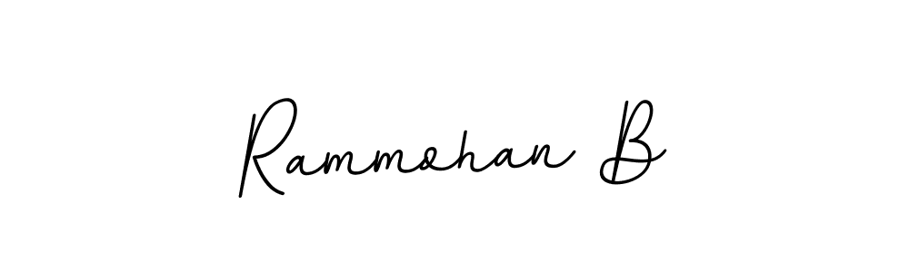 Create a beautiful signature design for name Rammohan B. With this signature (BallpointsItalic-DORy9) fonts, you can make a handwritten signature for free. Rammohan B signature style 11 images and pictures png