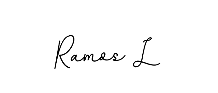 Create a beautiful signature design for name Ramos L. With this signature (BallpointsItalic-DORy9) fonts, you can make a handwritten signature for free. Ramos L signature style 11 images and pictures png