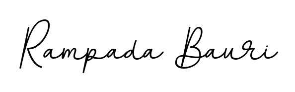 A modern signature idea for name Rampada Bauri using BallpointsItalic-DORy9 font. Clean strokes and elegant curves make it stand out instantly. Rampada Bauri signature style 11 images and pictures png