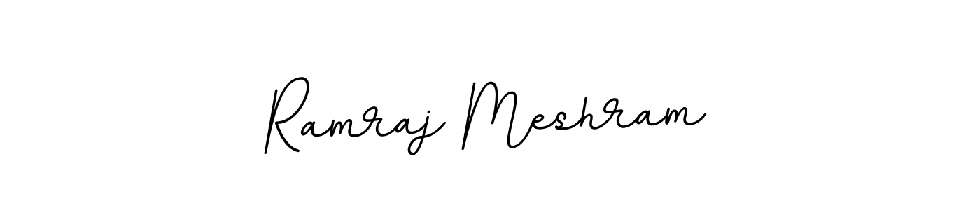 How to make Ramraj Meshram name signature. Use BallpointsItalic-DORy9 style for creating short signs online. This is the latest handwritten sign. Ramraj Meshram signature style 11 images and pictures png