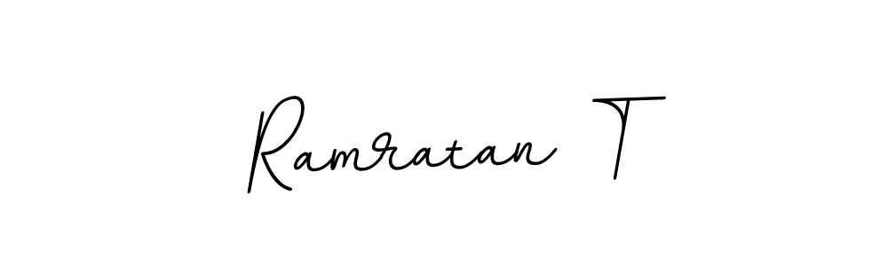 Use a signature maker to create a handwritten signature online. With this signature software, you can design (BallpointsItalic-DORy9) your own signature for name Ramratan T. Ramratan T signature style 11 images and pictures png