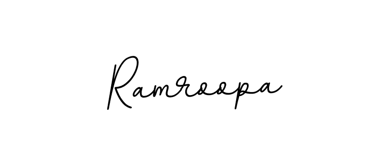 Use a signature maker to create a handwritten signature online. With this signature software, you can design (BallpointsItalic-DORy9) your own signature for name Ramroopa. Ramroopa signature style 11 images and pictures png