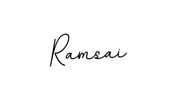 Create a beautiful signature design for name Ramsai. With this signature (BallpointsItalic-DORy9) fonts, you can make a handwritten signature for free. Ramsai signature style 11 images and pictures png