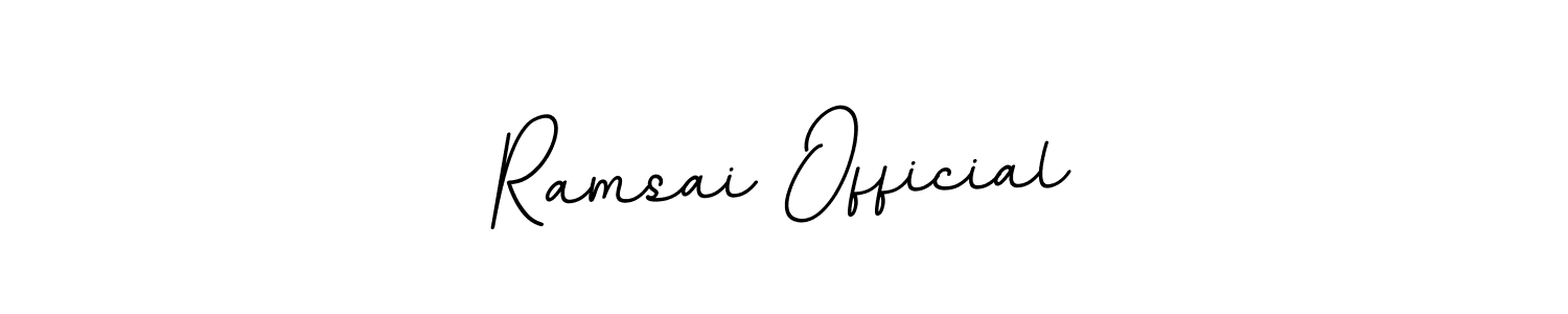 It looks lik you need a new signature style for name Ramsai Official. Design unique handwritten (BallpointsItalic-DORy9) signature with our free signature maker in just a few clicks. Ramsai Official signature style 11 images and pictures png