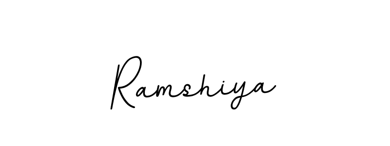 Use a signature maker to create a handwritten signature online. With this signature software, you can design (BallpointsItalic-DORy9) your own signature for name Ramshiya. Ramshiya signature style 11 images and pictures png