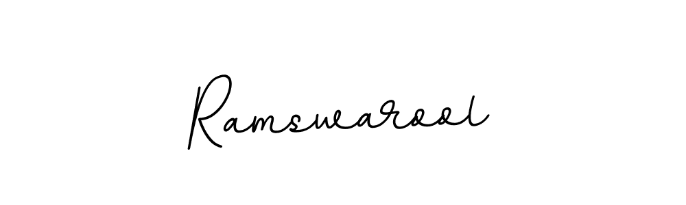 Similarly BallpointsItalic-DORy9 is the best handwritten signature design. Signature creator online .You can use it as an online autograph creator for name Ramswarool. Ramswarool signature style 11 images and pictures png
