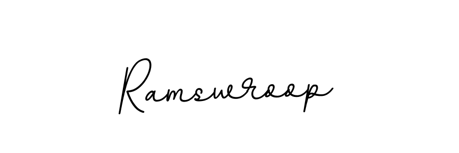 Use a signature maker to create a handwritten signature online. With this signature software, you can design (BallpointsItalic-DORy9) your own signature for name Ramswroop. Ramswroop signature style 11 images and pictures png