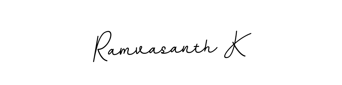 How to make Ramvasanth K name signature. Use BallpointsItalic-DORy9 style for creating short signs online. This is the latest handwritten sign. Ramvasanth K signature style 11 images and pictures png