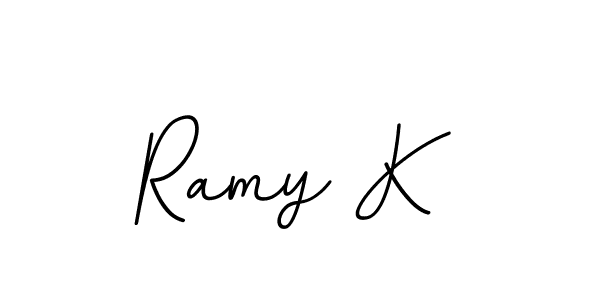 if you are searching for the best signature style for your name Ramy K. so please give up your signature search. here we have designed multiple signature styles  using BallpointsItalic-DORy9. Ramy K signature style 11 images and pictures png