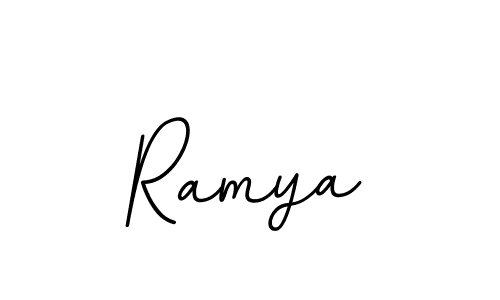 Create a beautiful signature design for name Ramya. With this signature (BallpointsItalic-DORy9) fonts, you can make a handwritten signature for free. Ramya signature style 11 images and pictures png