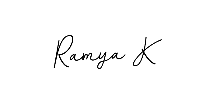 BallpointsItalic-DORy9 is a professional signature style that is perfect for those who want to add a touch of class to their signature. It is also a great choice for those who want to make their signature more unique. Get Ramya K name to fancy signature for free. Ramya K signature style 11 images and pictures png