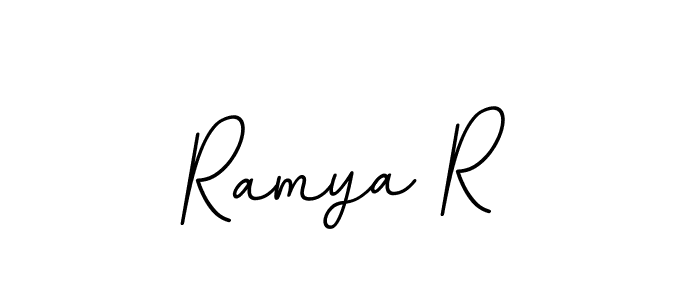 You should practise on your own different ways (BallpointsItalic-DORy9) to write your name (Ramya R) in signature. don't let someone else do it for you. Ramya R signature style 11 images and pictures png