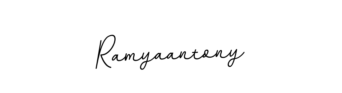 It looks lik you need a new signature style for name Ramyaantony. Design unique handwritten (BallpointsItalic-DORy9) signature with our free signature maker in just a few clicks. Ramyaantony signature style 11 images and pictures png