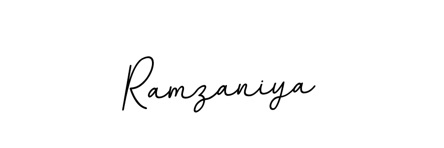 Make a beautiful signature design for name Ramzaniya. With this signature (BallpointsItalic-DORy9) style, you can create a handwritten signature for free. Ramzaniya signature style 11 images and pictures png
