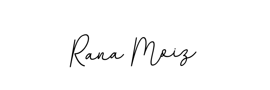 How to make Rana Moiz name signature. Use BallpointsItalic-DORy9 style for creating short signs online. This is the latest handwritten sign. Rana Moiz signature style 11 images and pictures png