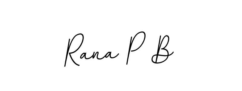 How to make Rana P B name signature. Use BallpointsItalic-DORy9 style for creating short signs online. This is the latest handwritten sign. Rana P B signature style 11 images and pictures png