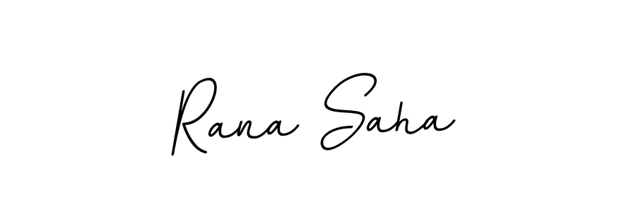 How to make Rana Saha name signature. Use BallpointsItalic-DORy9 style for creating short signs online. This is the latest handwritten sign. Rana Saha signature style 11 images and pictures png