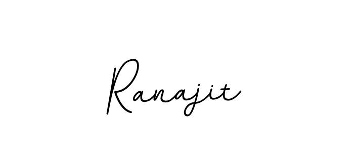 Use a signature maker to create a handwritten signature online. With this signature software, you can design (BallpointsItalic-DORy9) your own signature for name Ranajit. Ranajit signature style 11 images and pictures png