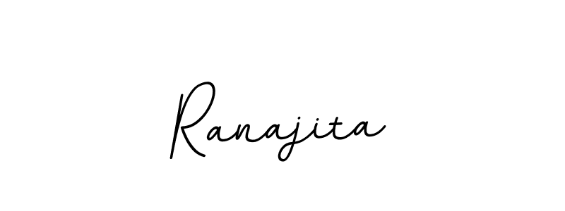 How to make Ranajita name signature. Use BallpointsItalic-DORy9 style for creating short signs online. This is the latest handwritten sign. Ranajita signature style 11 images and pictures png