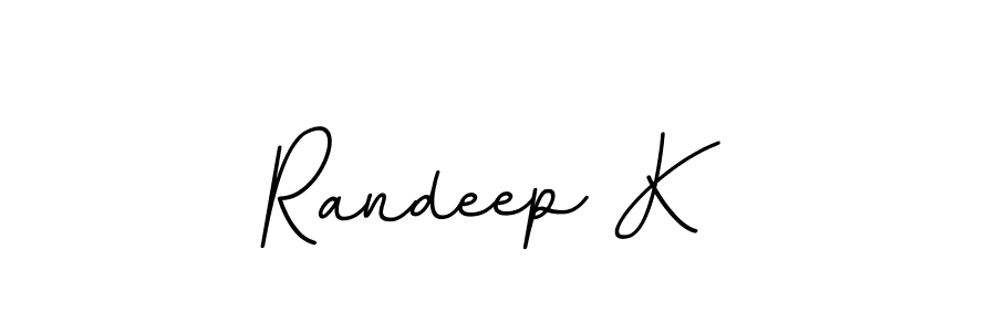 Create a beautiful signature design for name Randeep K. With this signature (BallpointsItalic-DORy9) fonts, you can make a handwritten signature for free. Randeep K signature style 11 images and pictures png