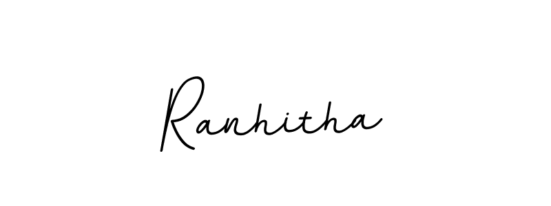 Design your own signature with our free online signature maker. With this signature software, you can create a handwritten (BallpointsItalic-DORy9) signature for name Ranhitha. Ranhitha signature style 11 images and pictures png