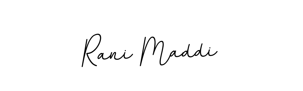 Create a beautiful signature design for name Rani Maddi. With this signature (BallpointsItalic-DORy9) fonts, you can make a handwritten signature for free. Rani Maddi signature style 11 images and pictures png