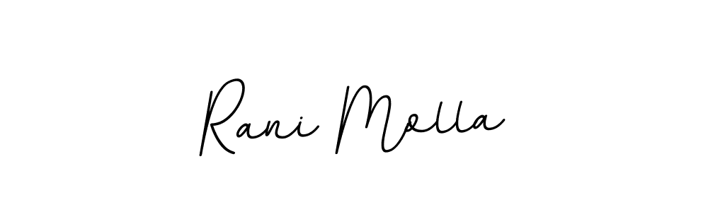 Design your own signature with our free online signature maker. With this signature software, you can create a handwritten (BallpointsItalic-DORy9) signature for name Rani Molla. Rani Molla signature style 11 images and pictures png
