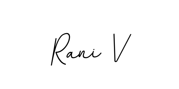 Design your own signature with our free online signature maker. With this signature software, you can create a handwritten (BallpointsItalic-DORy9) signature for name Rani V. Rani V signature style 11 images and pictures png