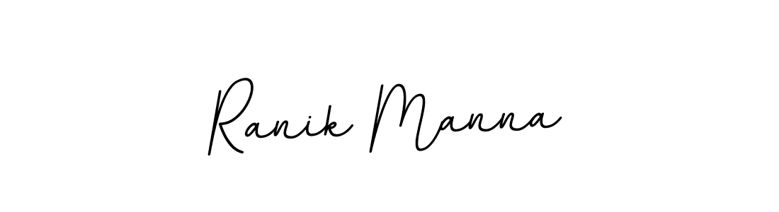 How to make Ranik Manna name signature. Use BallpointsItalic-DORy9 style for creating short signs online. This is the latest handwritten sign. Ranik Manna signature style 11 images and pictures png