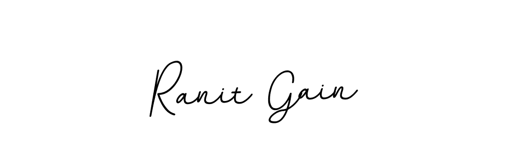 The best way (BallpointsItalic-DORy9) to make a short signature is to pick only two or three words in your name. The name Ranit Gain include a total of six letters. For converting this name. Ranit Gain signature style 11 images and pictures png