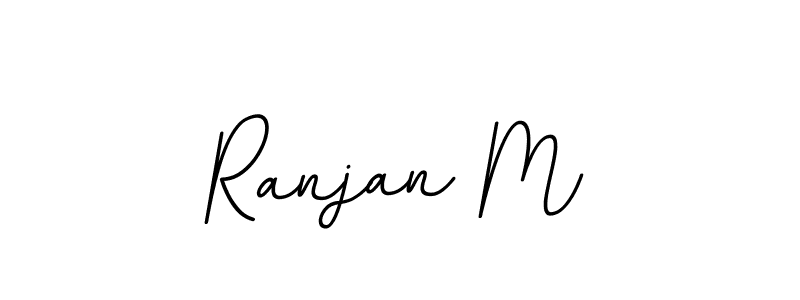 Use a signature maker to create a handwritten signature online. With this signature software, you can design (BallpointsItalic-DORy9) your own signature for name Ranjan M. Ranjan M signature style 11 images and pictures png