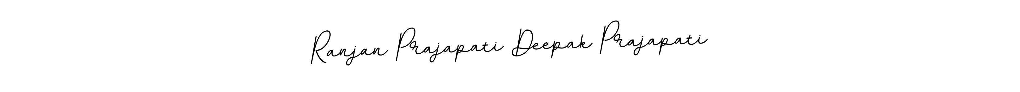 The best way (BallpointsItalic-DORy9) to make a short signature is to pick only two or three words in your name. The name Ranjan Prajapati Deepak Prajapati include a total of six letters. For converting this name. Ranjan Prajapati Deepak Prajapati signature style 11 images and pictures png