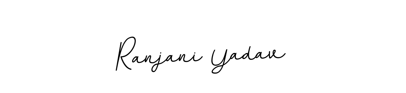 BallpointsItalic-DORy9 is a professional signature style that is perfect for those who want to add a touch of class to their signature. It is also a great choice for those who want to make their signature more unique. Get Ranjani Yadav name to fancy signature for free. Ranjani Yadav signature style 11 images and pictures png