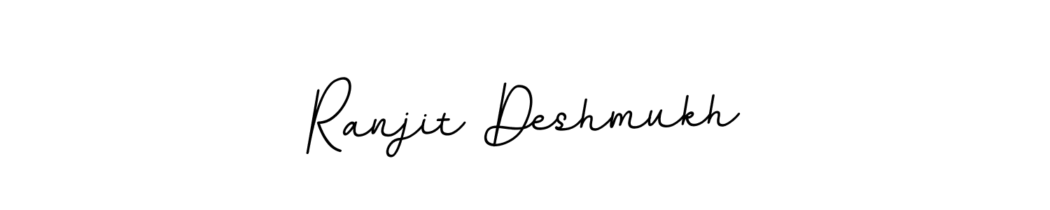 Create a beautiful signature design for name Ranjit Deshmukh. With this signature (BallpointsItalic-DORy9) fonts, you can make a handwritten signature for free. Ranjit Deshmukh signature style 11 images and pictures png
