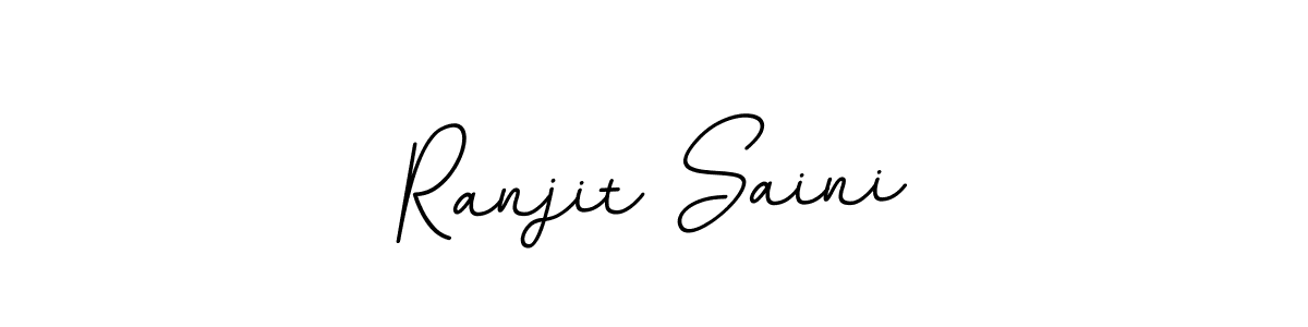 This is the best signature style for the Ranjit Saini name. Also you like these signature font (BallpointsItalic-DORy9). Mix name signature. Ranjit Saini signature style 11 images and pictures png