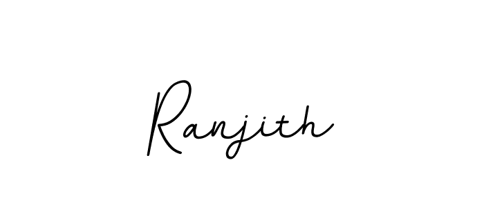 Use a signature maker to create a handwritten signature online. With this signature software, you can design (BallpointsItalic-DORy9) your own signature for name Ranjith. Ranjith signature style 11 images and pictures png