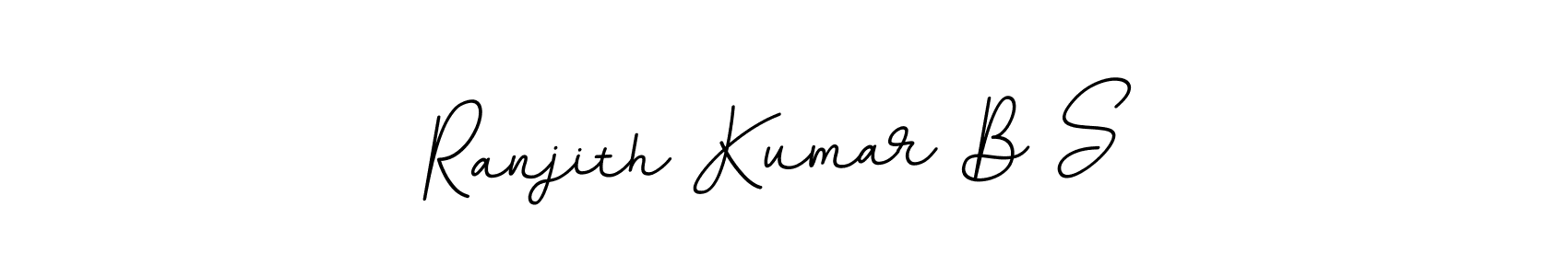 if you are searching for the best signature style for your name Ranjith Kumar B S. so please give up your signature search. here we have designed multiple signature styles  using BallpointsItalic-DORy9. Ranjith Kumar B S signature style 11 images and pictures png
