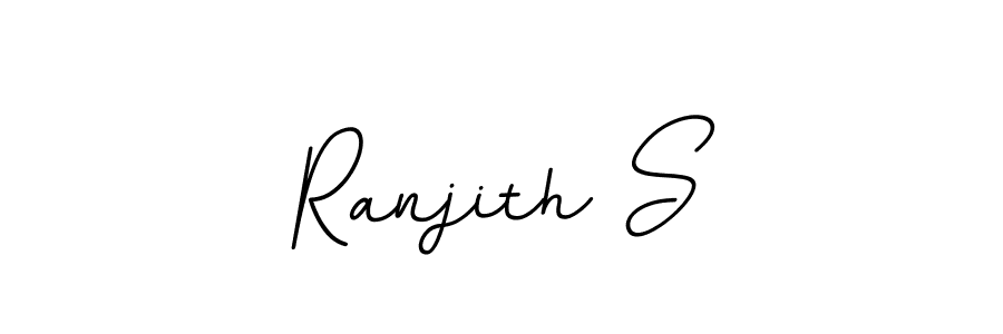 This is the best signature style for the Ranjith S name. Also you like these signature font (BallpointsItalic-DORy9). Mix name signature. Ranjith S signature style 11 images and pictures png