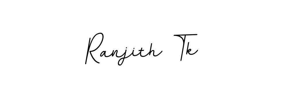 The best way (BallpointsItalic-DORy9) to make a short signature is to pick only two or three words in your name. The name Ranjith Tk include a total of six letters. For converting this name. Ranjith Tk signature style 11 images and pictures png