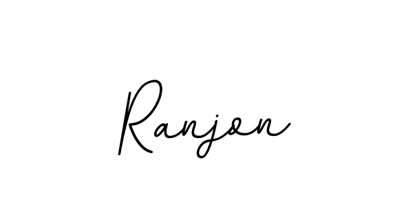 Use a signature maker to create a handwritten signature online. With this signature software, you can design (BallpointsItalic-DORy9) your own signature for name Ranjon. Ranjon signature style 11 images and pictures png