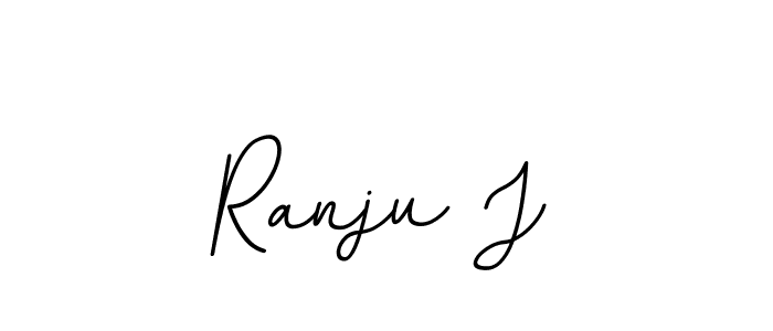 Create a beautiful signature design for name Ranju J. With this signature (BallpointsItalic-DORy9) fonts, you can make a handwritten signature for free. Ranju J signature style 11 images and pictures png
