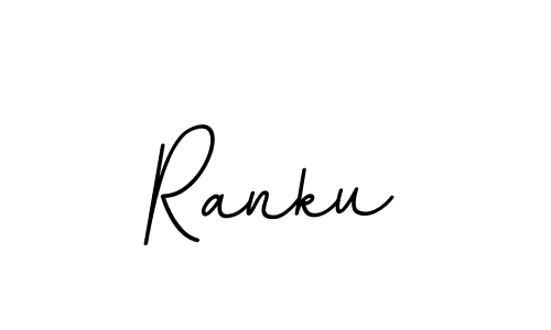Use a signature maker to create a handwritten signature online. With this signature software, you can design (BallpointsItalic-DORy9) your own signature for name Ranku. Ranku signature style 11 images and pictures png