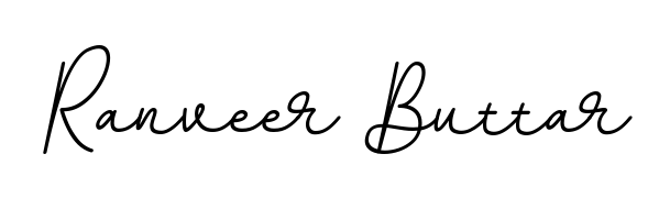 Generate high-definition signature styles for Ranveer Buttar. The BallpointsItalic-DORy9 typeface ensures crisp legibility and sophisticated design. Ranveer Buttar signature style 11 images and pictures png