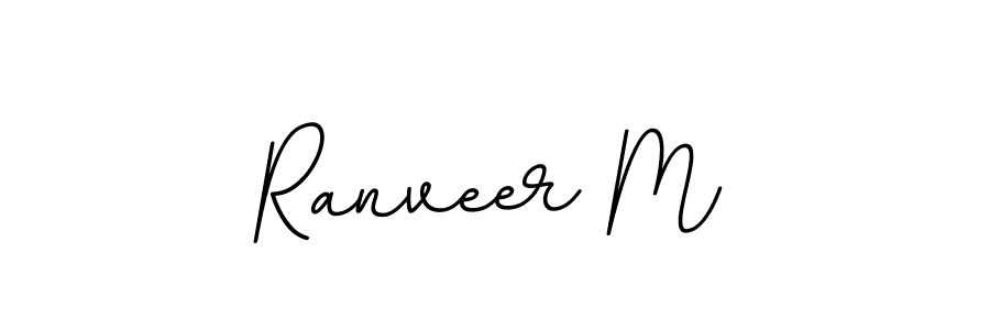 The best way (BallpointsItalic-DORy9) to make a short signature is to pick only two or three words in your name. The name Ranveer M include a total of six letters. For converting this name. Ranveer M signature style 11 images and pictures png