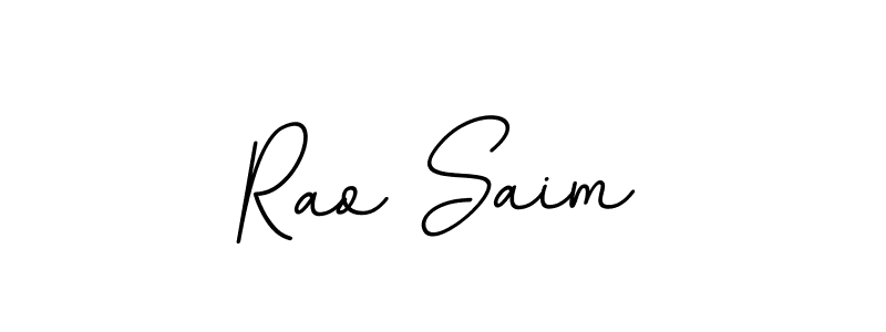 How to make Rao Saim name signature. Use BallpointsItalic-DORy9 style for creating short signs online. This is the latest handwritten sign. Rao Saim signature style 11 images and pictures png