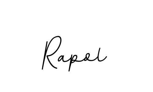 How to make Rapol name signature. Use BallpointsItalic-DORy9 style for creating short signs online. This is the latest handwritten sign. Rapol signature style 11 images and pictures png