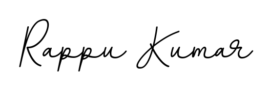 Try this chic Rappu Kumar handwritten sign style. Using BallpointsItalic-DORy9 font elements, it gives your name a sleek, memorable identity. Rappu Kumar signature style 11 images and pictures png