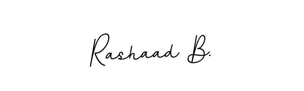Design your own signature with our free online signature maker. With this signature software, you can create a handwritten (BallpointsItalic-DORy9) signature for name Rashaad B.. Rashaad B. signature style 11 images and pictures png